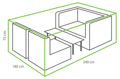 Produktbild von Lounge-Set Schutzhülle M 240 x 180 x 75 cm