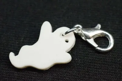 Produktbild von Gespenst Charm Anhänger Bettelarmband Miniblings Charms Halloween Kunststoff