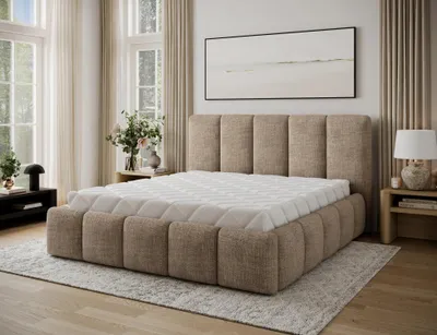 Obrázek produktu pro Čalouněná postel 180x200 DOLVERO 4 - tmavě béžová