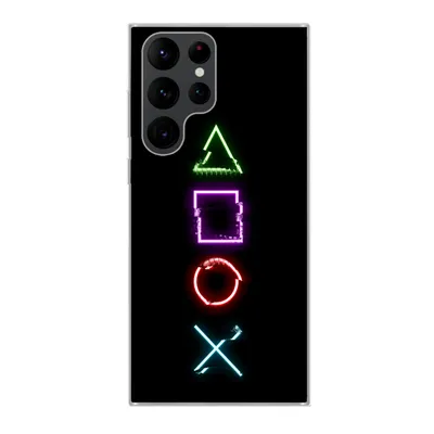 Produktbild von MuchoWow® Handyhülle Schutzhülle Hülle für Samsung Galaxy S22 Ultra Spiele - Controller - Neon Silikon Softcase Handy Hülle - Abbildung