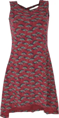 Produktbild von Minikleid mit Riemchenrücken aus Baumwolle, Vokuhila Kleid - Rot, Damen, Elasthan,Baumwolle(Bio), Größe: M