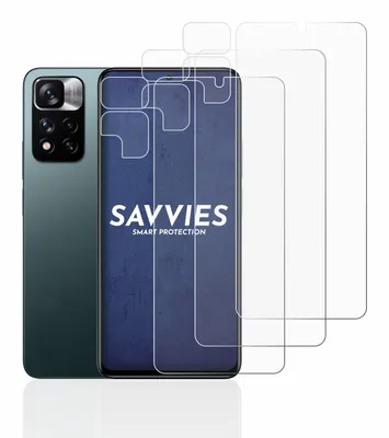 Produktbild von 6x Für Xiaomi Redmi Note 11 Pro+ 5G (Display+Kamera) Schutzfolie Savvies Displayschutz Display Schutz Folie Klar Transparent