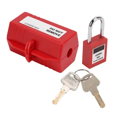 Zdjęcie produktu dla blokada wtyczki 100-220 V z kluczem kłódkowym 38 mm do przemysłowych zasilaczy chemicznych