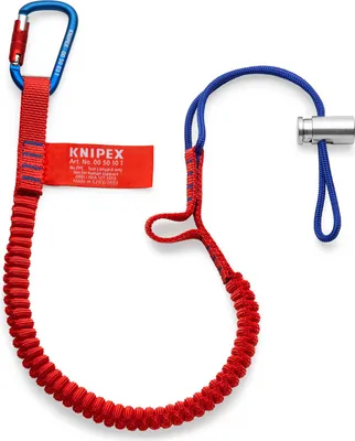 Produktbild von Knipex Fangleine 6kg + Materialkarabiner - 005012TBK