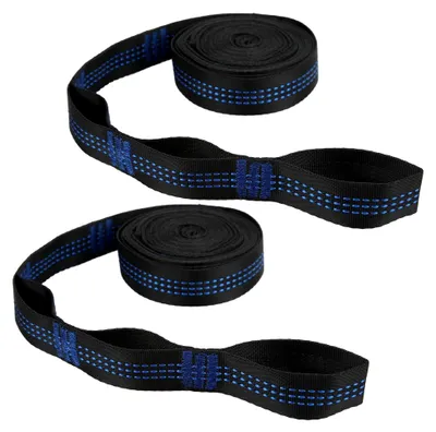 Produktbild von 2 Hängemattengurte mit Stahlhaken-Karabiner für Camping