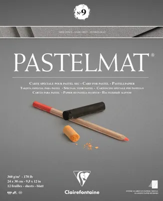 Produktbild von Clairefontaine Pastelmat Nr. 9 24x30 12Bl 360 g 96214C