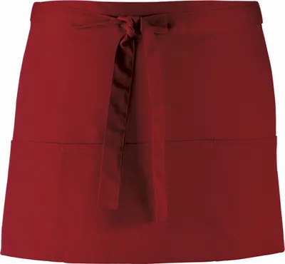 Produktbild von Premier Damen Schürze mit 3 Taschen bunt RW1070 (Einheitsgröße) (Burgunder)