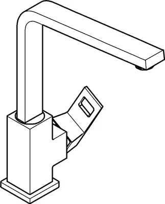 Obrázok produktu pre GROHE Eurocube, Brúsená oceľ, Páková rukoväť, Samostarný, Keramický, 2,8 cm, G3/8