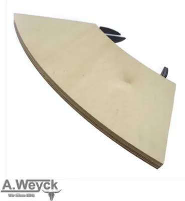 Produktbild von Anstecktisch 1/8 Umrandung für 100cm 6mm Feuerplatte Grillplatte 60cm Tisch #19