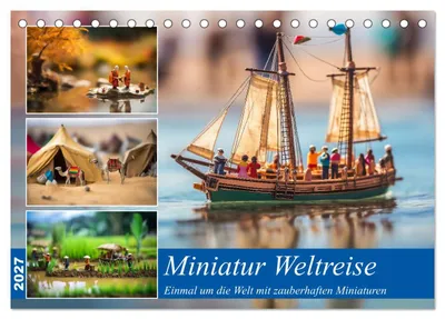 Produktbild von Miniatur Weltreise (Tischkalender 2027 DIN A5 quer), CALVENDO Monatskalender
