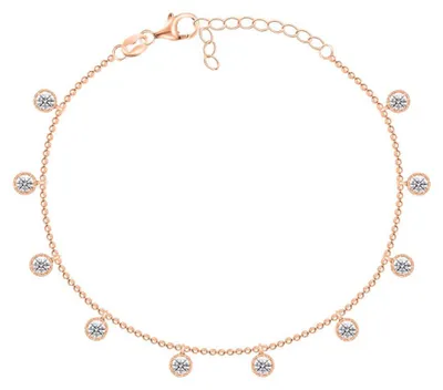 Produktbild von Rose vergoldetes Armband mit Zirkonen BRC78R
