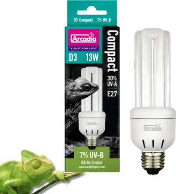 Produktbild von ARCADIA Kompaktlampe MINI Forest D3 (UVB 7%) 13W E27