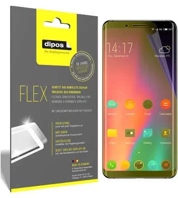 Produktbild von 3x Schutzfolie für Elephone U Pro Folie, 100% Displayabdeckung, dipos Flex