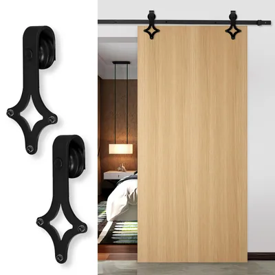 Produktbild von Peviasot Schiebetürsystem 183 cm mit Rautenaufhängung, Schiebetürbeschlag Set bis 150 kg, für Tür 900–915 mm, Türstärke 40–45 mm