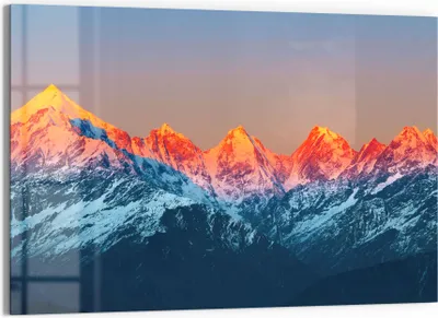 Produktbild von DEQORI Magnettafel Glas 60x40 cm 'Panchchuli in Abendsonne' beschreibbar Whiteboard