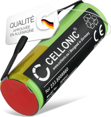 Image de CELLONIC 1x Batterie pour Rasoirs & Tondeuses Compatible avec Braun 1509, Professional Care, Oxyjet, 233.8008860 - (2500mAh, 1.2V)