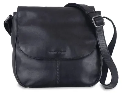 Produktbild von GREENBURRY Leder Schultertasche Umhängetasche Colombiana Shoulderbag Black schwarz