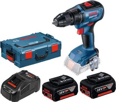 Zdjęcie produktu dla Bosch GSR 18V-50, Wiertarka pistoletowa, Klucz, Bezszczotkowy, Czarny, Niebieski, 1,3 cm, 1800 RPM