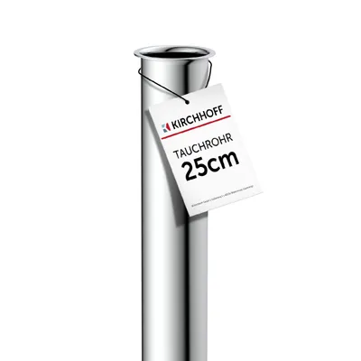 Dompelbuis für Siphon 25 cm, chrom, 250 mm, 1 1/4 Zoll