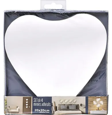 Produktbild von TENDANCE | Wandspiegel - Spiegel - Dekospiegel - 4er Set - Spiegelfliesen - Fliesen - Selbstklebender - Dekorativ - Wanddekoration