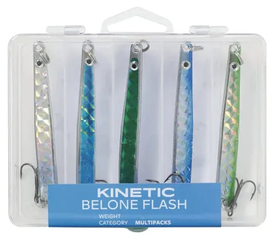 Produktbild von Kinetic Belone Flash Mix Blinker - 5 Meerforellenköder, Gewicht:20g