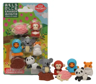 Produktbild von Puzzle Eraser Blister, Animals in Forest FIX6