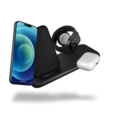 Image de Zens ZENS ZEDC15B/00 Chargeur universel noir pour appareils mobiles CA, USB Chargement sans fil Chargement rapide à l'intérieur