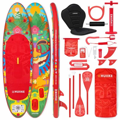 Produktbild von Stand Up Paddling Board Aufblasbar 10’ zum Kajak Umbaubar, bis 130 kg