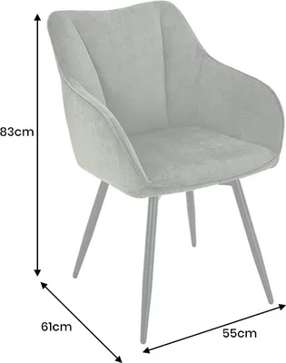Produktbild von riess-ambiente Stuhl AVIGNON grün schwarz Chenille Metallbeine drehbar retro