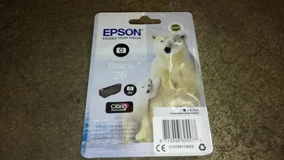 Produktbild von Epson Polar bear Singlepack Photo Black 26 Claria Premium Ink, Standardertrag, Schwarz, Tinte auf Farbstoffbasis, 4,7 ml, 1 Stück(e), 200 Seiten