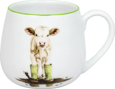 Porzellanbecher tapsiges Kalb, grün, 420 ml