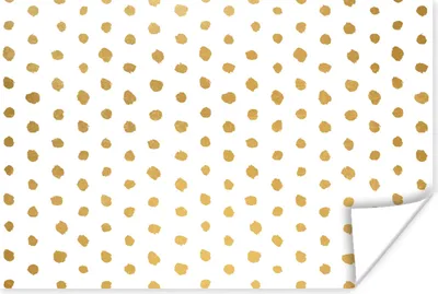 Produktbild von MuchoWow® Poster Gold - Weiß - Tupfen - Muster 90x60 cm - Schlafzimmer