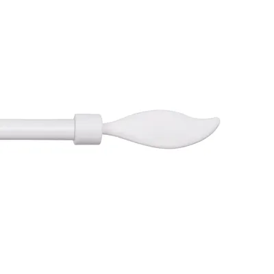 Image de Boutons de finition pour garniture de style, lot de 2, couleur blanche, motif flamme