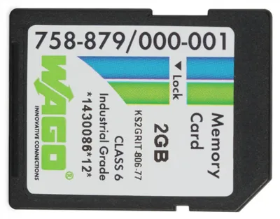 Obrázok produktu pre Wago 758-879/000-001, 2 GB, SD, NAND, 20 MB/s, 17 MB/s, Čierna