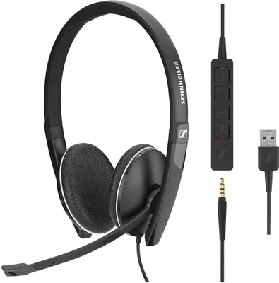 Obrázok produktu pre EPOS |  ADAPT 165 USB, Kábel, Hovor / hudba, 20 - 20000 Hz, 97 g, Slúchadlá s mikrofónom, Čierna