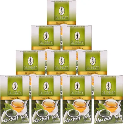 Produktbild von Slinmy Grüntee mit Kräuter 10x40g (200 Teebeutel)