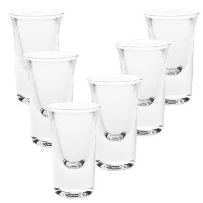 Zdjęcie produktu dla Eleganckie kieliszki do shotów zestaw 6 sztuk 35 ml - Przezroczyste kieliszki do wódki & co.