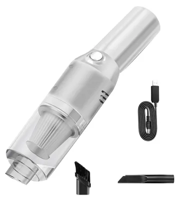 Produktbild von Tragbarer Mini-Autostaubsauger, leistungsstark, kabellos, Handstaubsauger, wiederaufladbar, Handstaubsauger für Auto/Schreibtisch