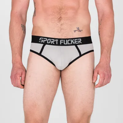 Produktbild von Sport Fucker Hooker Open Brief - Grau / Schwarz - M