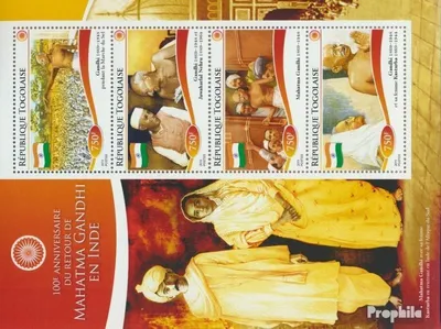 Produktbild von Briefmarken Togo 2015 Mi 6579-6582 Kleinbogen (kompl. Ausgabe) postfrisch Gandhi