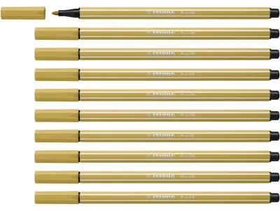 Produktbild von STABILO Premium-Filzstift - Pen 68 - 10er Pack - khaki