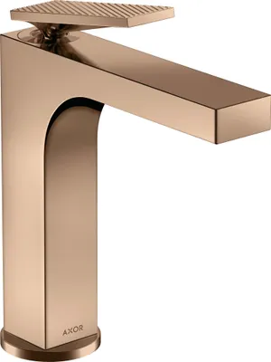 Produktbild von Einhebel-Waschtischmischer AXOR CITTERIO 160 m ZAG HGri Rautenschliff pol. red gold Hebelgriff, Rautenschliff polished red gold