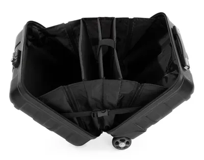 Obrázek produktu pro SUITLINE - Pilotní kufr na kolečkách na notebook na 2 kolečkách, kufr Bordcase Aircraft Underseater Pilotní kufr Business Trolley Hardcase Příruční zavazadlo ABS, TSA, 38 cm, černá barva