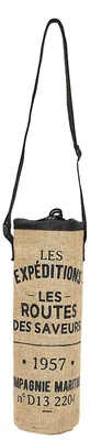 Produktbild von Flaschenkuhltasche Jute - fur 1 Flasche - Fassungsvermogen 1500 ml - 33 x 10 cm - franzosische Atmos