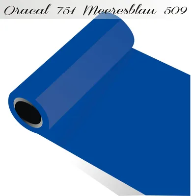 Produktbild von Oracal 751 - Orafol Folie 5m (Laufmeter) freie Farbwahl 118 glänzende Farben - glanz in 4 Größen, 126 cm Folienhöhe meerasblau - 509