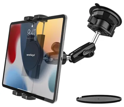 Immagine prodotto di Supporto per tablet da auto con ventosa potente, compatibile con cruscotto e parabrezza, per tablet da 4 a 12,9 pollici
