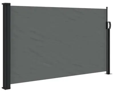 Zdjęcie produktu dla Roleta boczna wysuwana - osłona przeciwsłoneczna dla tarasu i balkonu - 120 x 600 cm - montaż ścienny - ochrona przed wiatrem i słońcem - kolor antracyt