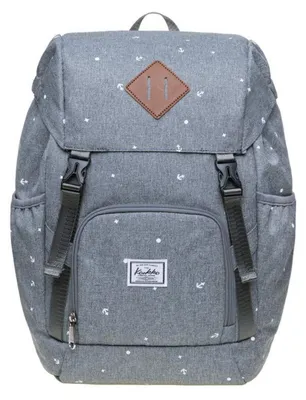Productafbeelding van Damen rugzak, studentenrugzak, laptoprugzak, schoolrugzak, reizenrugzak, grijs, 25x16x38 cm, 15,2 liter, polyester