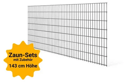 Produktbild von Doppelstabmattenzaun-Set (6/5/6)