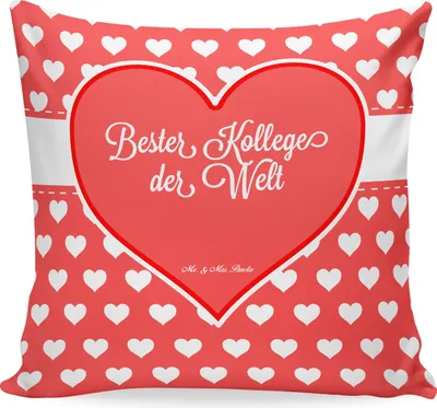 Produktbild von Mr. & Mrs. Panda Dekokissen Kollege - Geschenk, Büro, kissen für sofa, Kopfkissen 40x40, Ruhestand, Deko, Arbeitskollege, Abschiedsgeschenk